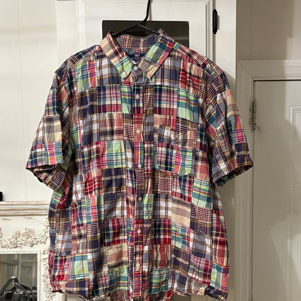 Vineyard Vines Classic Fit Murray Men's Patchwork Plaid Shirt size XXL